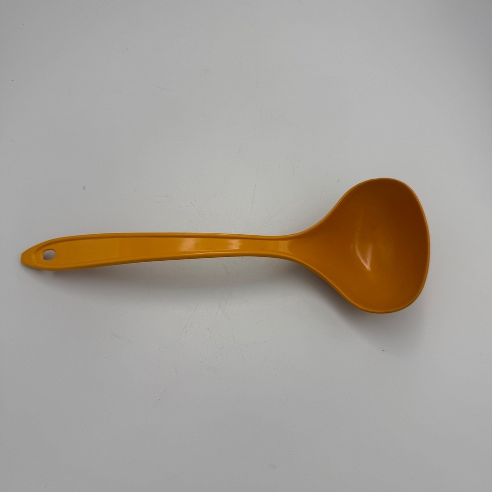 Vintage Hutzler Lopol Orange Melamine Soup Ladle No 705 Retro Kitchen Utensil